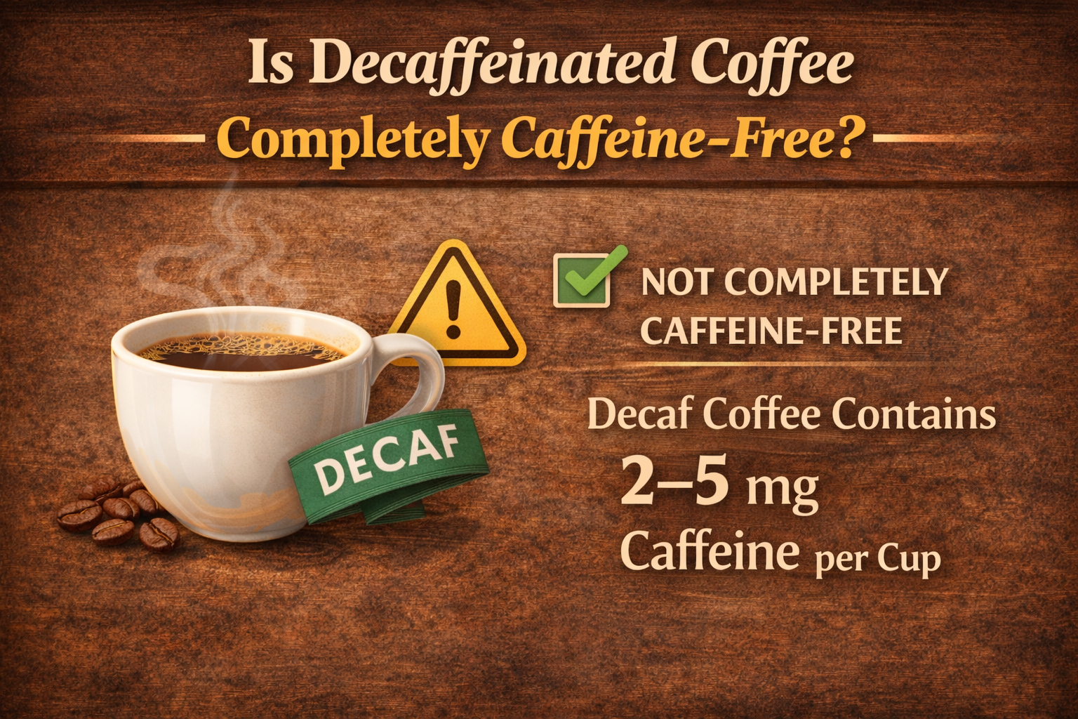 Caffeine Is Decaffeinated Coffee Completely Caffeine-Free?