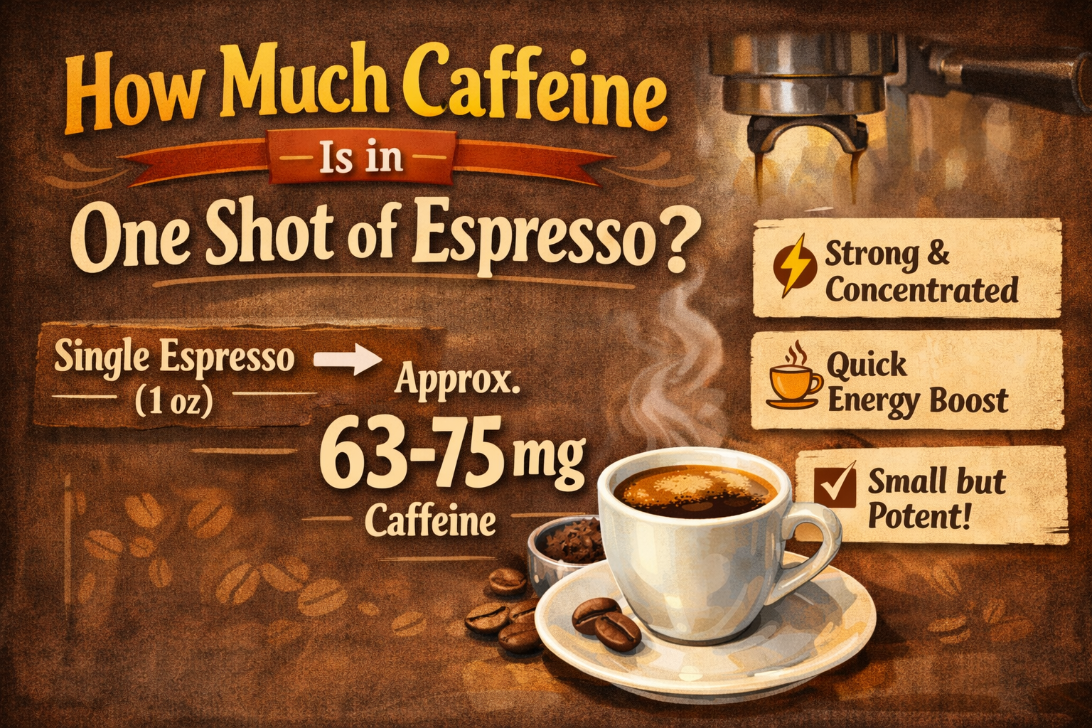 How Much Caffeine Is in One Shot of Espresso?