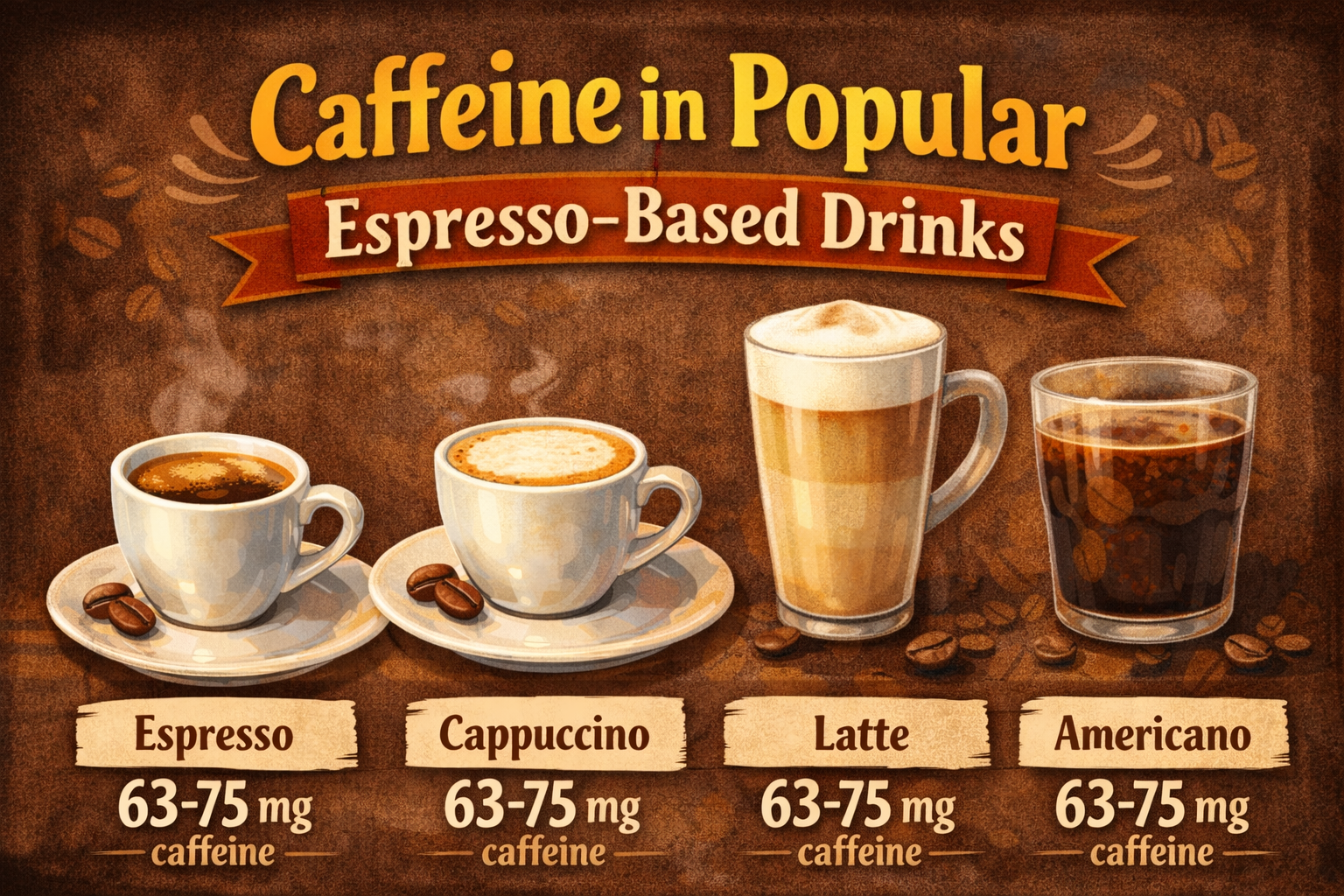 Caffeine in Popular Espresso-Based Drinks