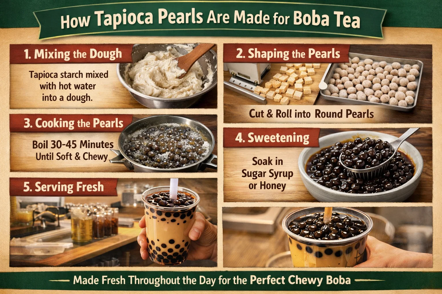 boba tea How Tapioca Pearls Are Made for Boba Tea