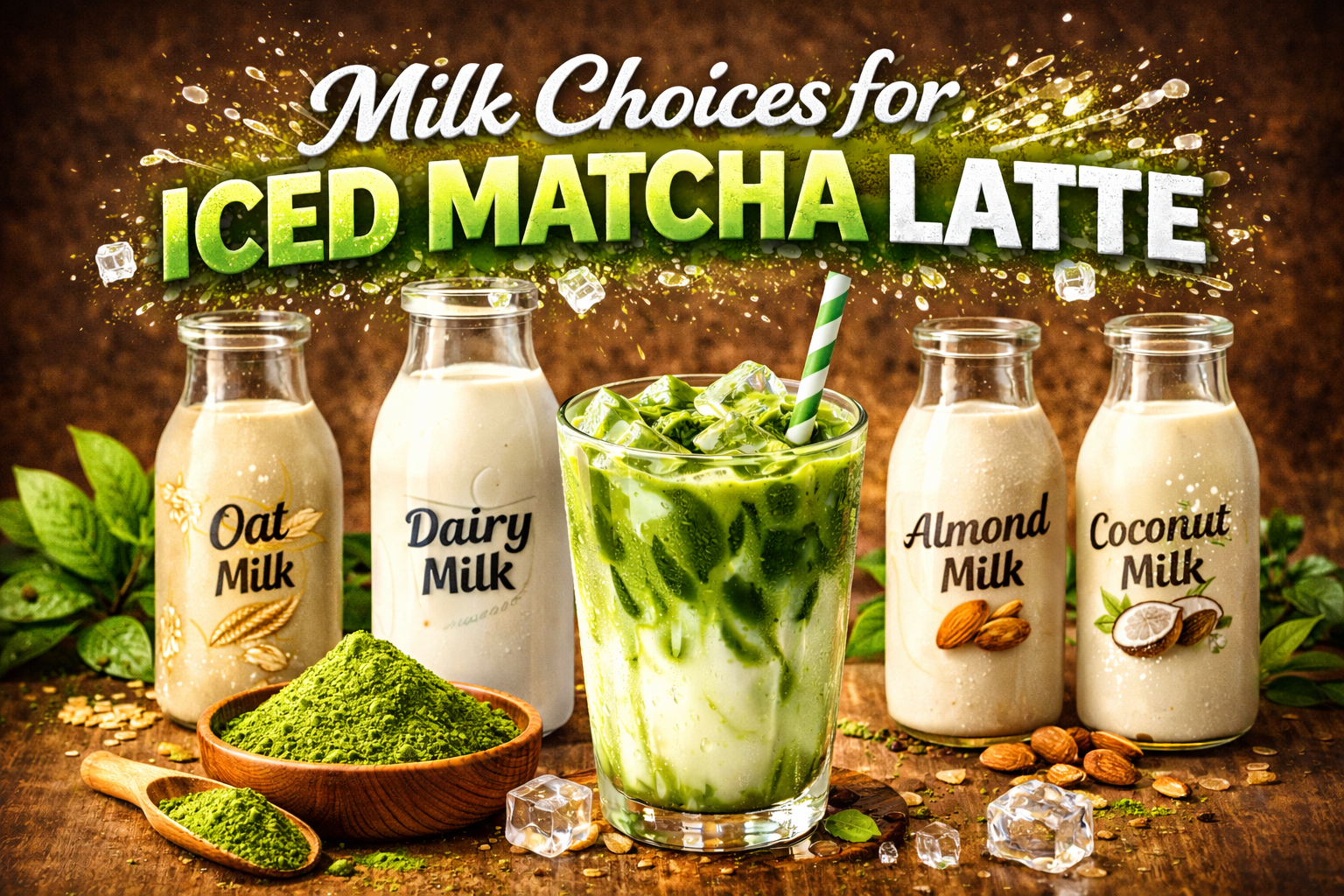 matcha latte Milk Choices for Iced Matcha Latte