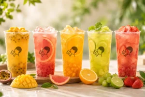 HEYTEA Fruit Tea Menu (Fresh but Moderate Calories).